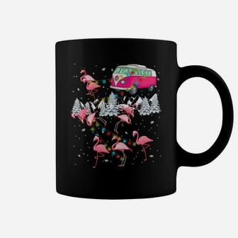 Flamingo Tree Christmas Sweater Xmas Pet Animal Lover Sweatshirt Coffee Mug | Crazezy