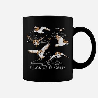 Flock Of Beagulls Beagle With Bird Wings Dog Lover Funny Coffee Mug | Crazezy CA