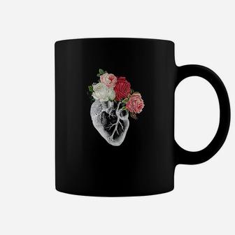 Flower Anatomical Heart Coffee Mug | Crazezy