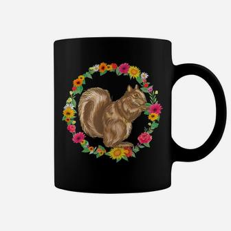 Flower Circle Squirrel Apparel Men Women Kids Coffee Mug | Crazezy