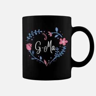 Flower G-Ma Grandma Christmas Birthday Gift Tee Coffee Mug | Crazezy