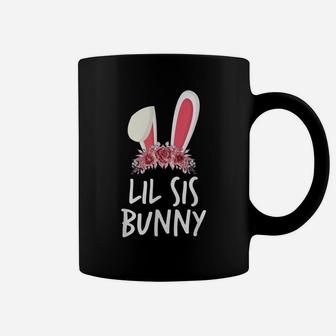 Flower Lil Sis Bunny Ears Easter Matching Outfits Family Coffee Mug | Crazezy CA