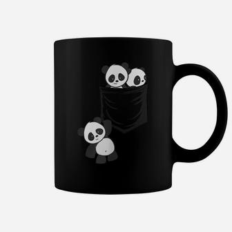 For Panda Lovers Cute Kawaii Baby Pandas In Pocket Coffee Mug | Crazezy DE