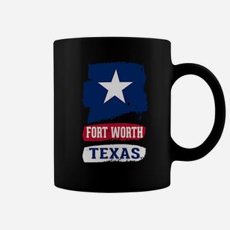 Fort Worth Texas State Flag Cool Distressed Vintage Grunge Coffee Mug - Monsterry