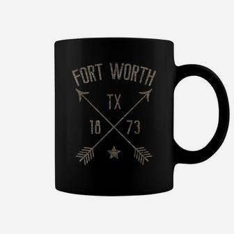 Fort Worth Tx Hoodie Distressed Boho Style Home City Coffee Mug | Crazezy