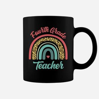 Fourth Grade Teacher Funny Teaching 4Th Leopard Rainbow Fun Coffee Mug | Crazezy DE