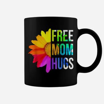 Free Mom Hugs Gay Pride Lgbt Daisy Rainbow Flower Coffee Mug | Crazezy