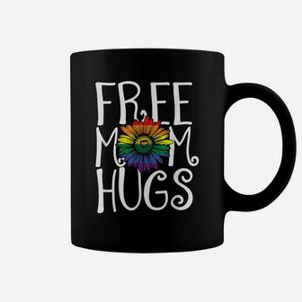 Free Mom Hugs Lgbt Gay Pride Rainbow Daisy Flower Coffee Mug | Crazezy AU