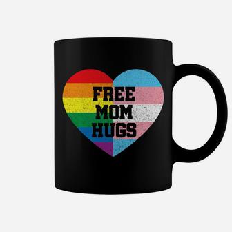Free Mom Hugs Shirt Gay Pride Gift Transgender Rainbow Flag Coffee Mug | Crazezy UK