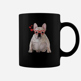 French Bulldog Cute Dog Valentine Heart Coffee Mug - Monsterry AU