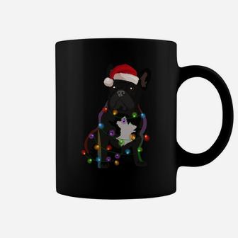 French Bulldog Frenchie Christmas Lights Xmas Dog Lover Sweatshirt Coffee Mug | Crazezy