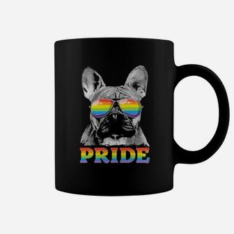 French Bulldog Gay Pride Lgbt Rainbow Flag Coffee Mug - Monsterry UK