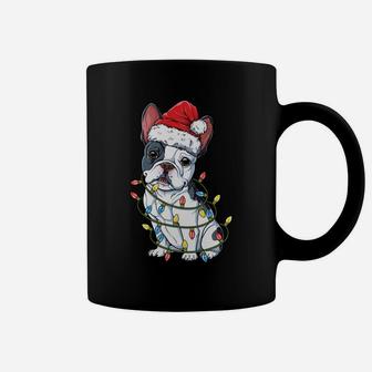 French Bulldog Santa Christmas Tree Lights Xmas Gifts Boys Sweatshirt Coffee Mug | Crazezy CA