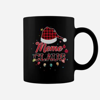 French Grandma Meme Claus Santa Outfit Plaid Xmas Cute Coffee Mug - Monsterry
