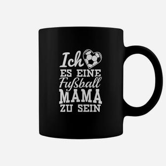 Fußball-Mama Themen-Tassen in Schwarz, Stilvolles Design für Mütter - Seseable