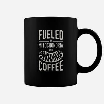 Fueled By Mitochondria And Coffee Cell Biology Science Funny Coffee Mug | Crazezy