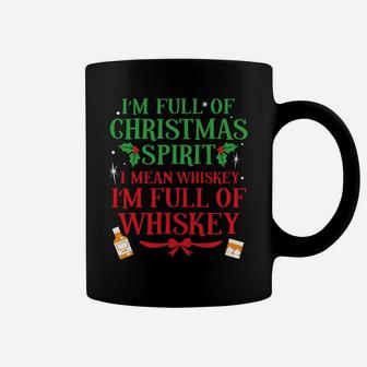 Full Of Whiskey Funny Christmas Drinking Longsleeve Gift Coffee Mug | Crazezy