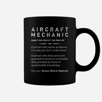 Funny Aircraft Mechanic Meaning - Mechanic Noun Definition Coffee Mug | Crazezy CA