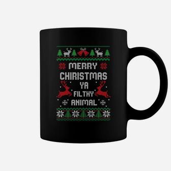Funny Alone At Home Movies Merry Christmas You Filty Animal Sweatshirt Coffee Mug | Crazezy
