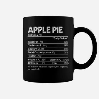 Funny Apple Pie Nutrition Facts Thanksgiving Food Coffee Mug | Crazezy