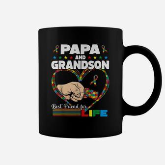 Funny Autism Awareness Papa Grandson Best Friend For Life Coffee Mug | Crazezy