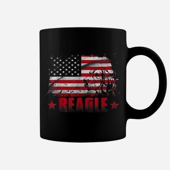 Funny Beagle American Flag Dog Dad Dog Mom Coffee Mug | Crazezy CA