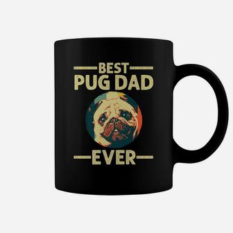Funny Best Pug Dad Ever Art For Pug Dog Pet Lover Men Daddy Coffee Mug | Crazezy