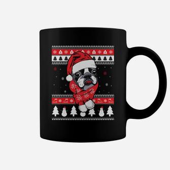 Funny Boston Terrier Ugly Christmas Sweatshirt Coffee Mug | Crazezy DE