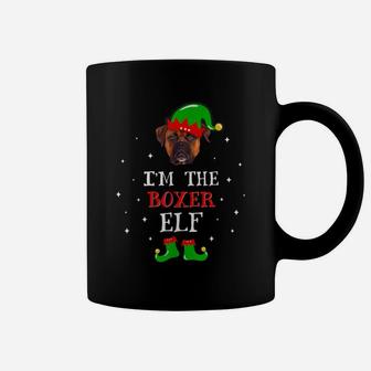 Funny Boxer Elf Christmas Dog Dad Dog Mom Coffee Mug | Crazezy AU