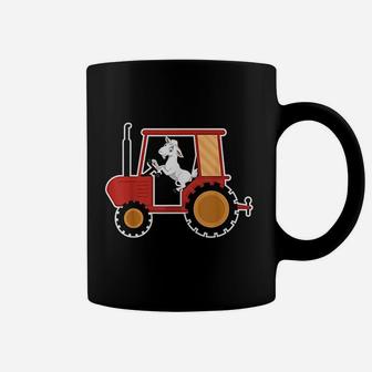 Funny Cartoon Goat Driving Tractor Farm Animals Lovers Gift Coffee Mug | Crazezy AU