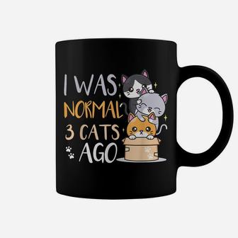 Funny Cat Lovers Quote I Was Normal 3 Cats Ago Coffee Mug | Crazezy UK