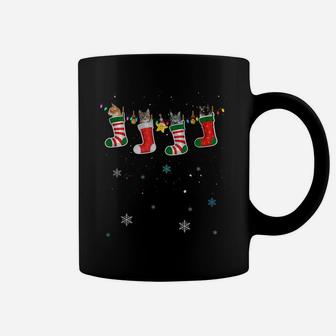 Funny Cats In Socks Christmas Cat Lovers Xmas Sweater Coffee Mug | Crazezy CA