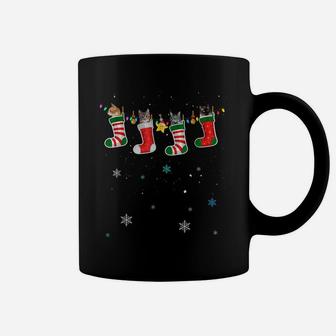 Funny Cats In Socks Christmas Cat Lovers Xmas Sweater Coffee Mug | Crazezy UK