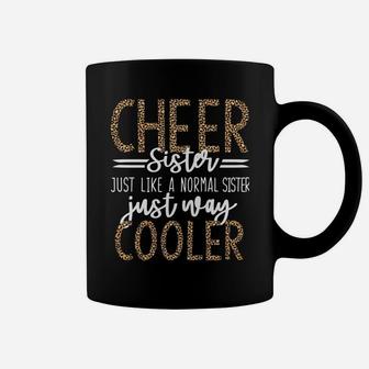 Funny Cheerleading Sister Leopard Cheetah Print Cheer Sister Sweatshirt Coffee Mug | Crazezy