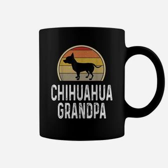 Funny Chihuahua Grandpa Dad Father Lover Dog Owner Retro Coffee Mug | Crazezy