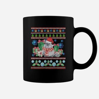Funny Chinchilla Watercolor Graphic Christmas Sweatshirt Coffee Mug | Crazezy