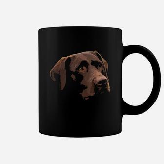 Funny Chocolate Lab Labrador Retriever Dog Head Coffee Mug | Crazezy DE