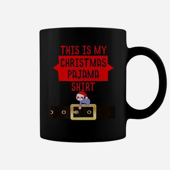 Funny Christmas Family Matching Pajama Sloth Santa Xmas Gift Coffee Mug | Crazezy