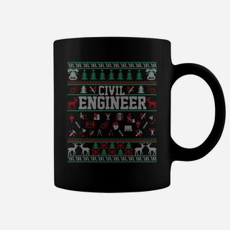 Funny Civil Engineer Ugly Christmas Sweaters Sweatshirt Coffee Mug | Crazezy