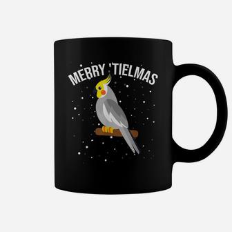 Funny Cockatiel Merry Tielmas Pajamas Christmas Bird Gifts Coffee Mug | Crazezy