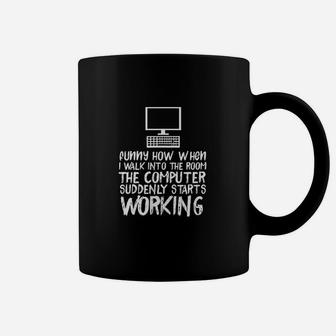 Funny Computer Starts Working Information Technology It Coffee Mug | Crazezy