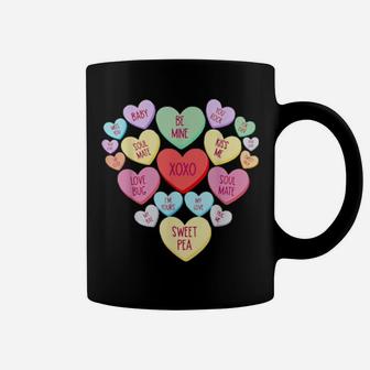 Funny Couple Valentine's Day Heart Candy Conversation Coffee Mug - Monsterry UK