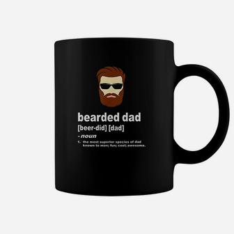 Funny Dad Bearded Dad With Brown Hair Or Dark Hair Coffee Mug | Crazezy UK