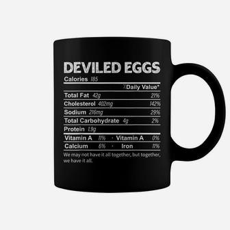 Funny Deviled Eggs Nutrition Facts Thanksgiving Food Coffee Mug | Crazezy