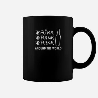 Funny Distress Drink Drank Drunk Around The World Coffee Mug - Thegiftio UK