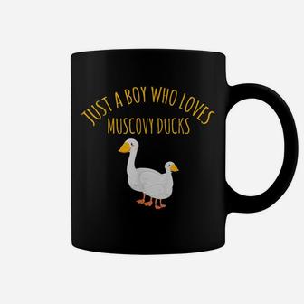 Funny Duck Hunting Just A Boy Who Loves Muscovy Ducks Coffee Mug | Crazezy