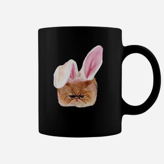 Funny Easter Persian Cat Bunny Ears Adorable Cat Face Fluffy Coffee Mug | Crazezy
