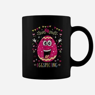 Funny Easter Pregnancy Announcement Cute Eggspecting Coffee Mug - Monsterry CA