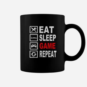 Funny Eat Sleep Game Repeat For Video Games Lovers Coffee Mug | Crazezy UK
