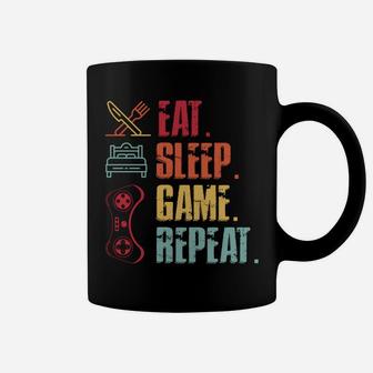 Funny Eat Sleep Game Repeat Video Games Lovers Coffee Mug | Crazezy